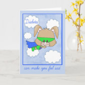 糖尿病を持つ子供のための勇気付けられる カード (黄色い花)