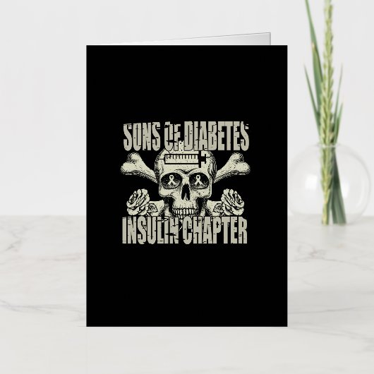 糖尿病インスリンの息子 箔グリーティングカード (正面)