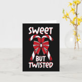 糖尿病クリスマスキャンディーケイン血糖糖尿病 カード (黄色い花)