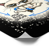 糖尿病サイクル糖尿病認識度おもしろい猫 ポスター (角)