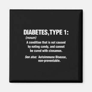 糖尿病タイプ1 T1D糖尿病患者おもしろい定義 マグネット