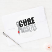 糖尿病リボンを治療する ラウンドシール (封筒)