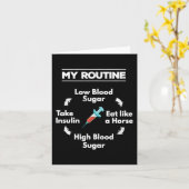 糖尿病ルーチンインスリン注射針の低い高血糖 カード (黄色い花)