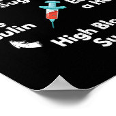 糖尿病ルーチンインスリン注射針の低い高血糖 ポスター (角)