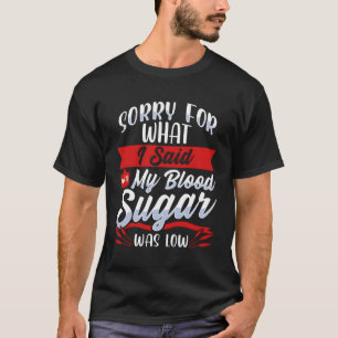 糖尿病低血糖症おもしろい糖 Tシャツ