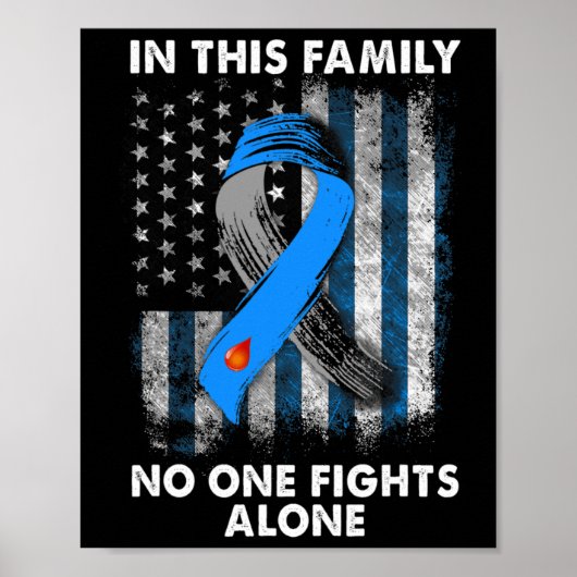 糖尿病型1 T1D糖尿病認識度USA国旗Gi ポスター (正面)