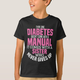 糖尿病姉妹タイプ1 T1d糖尿病性認識度Wome Tシャツ