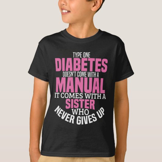 糖尿病姉妹タイプ1 T1d糖尿病性認識度Wome Tシャツ (正面)