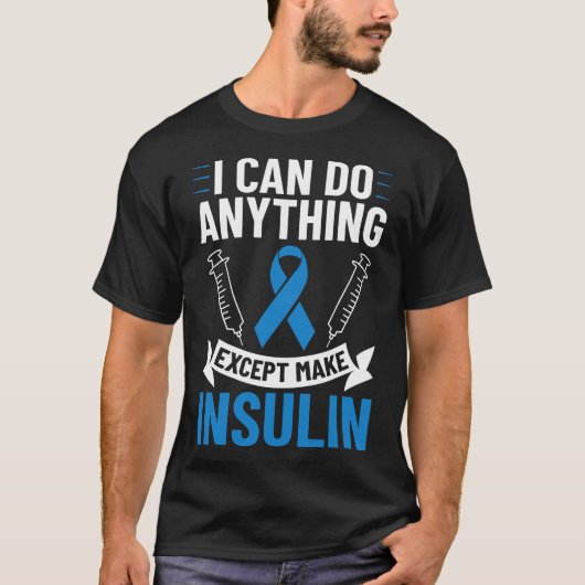 糖尿病引用文糖尿病戦闘機T1D糖尿病戦争 Tシャツ (正面)