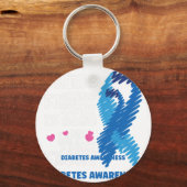 糖尿病彼女の戦いは私の戦い認識度 キーホルダー (正面)