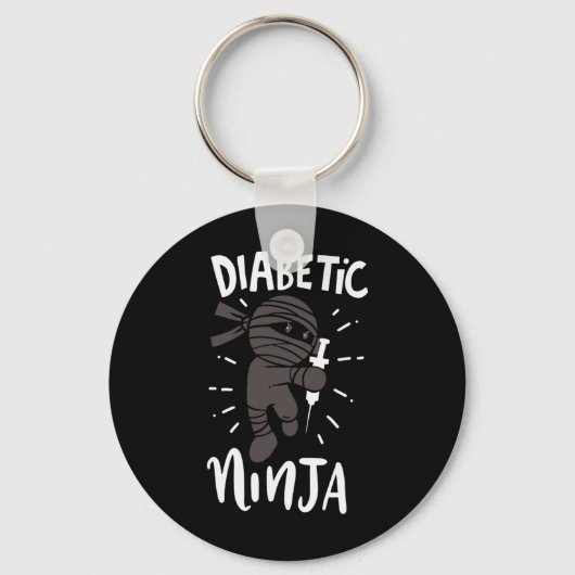 糖尿病忍者1型糖尿病医師阿波糖尿病 キーホルダー (正面)
