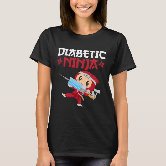糖尿病忍者1型糖尿病認識度 Tシャツ (正面)