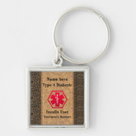 糖尿病性の注意深くパーソナライズなタイプ1か2 キーホルダー