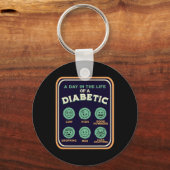 糖尿病性糖尿病T1D戦争として1日1型糖尿病 キーホルダー (正面)