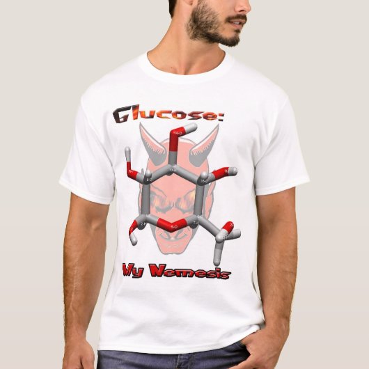 糖尿病患者で最も悪い敵 Tシャツ (正面)