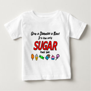 糖尿病患者にキスを与えて下さい ベビーTシャツ