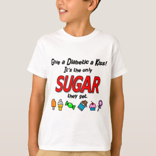 糖尿病患者にキスを与えて下さい Tシャツ