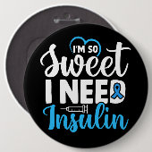 糖尿病感動的認識度/サポート 缶バッジ (正面&裏面)