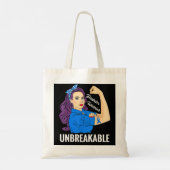 糖尿病戦士シュガー糖尿病型1 2認識度 トートバッグ (裏面)