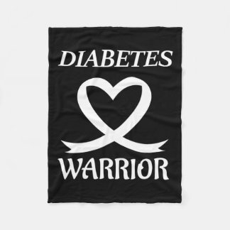 糖尿病戦士ハートリボン糖尿病認識度 フリースブランケット