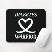 糖尿病戦士ハートリボン糖尿病認識度 マウスパッド (マウス)