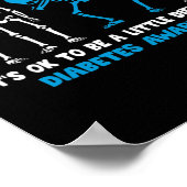 糖尿病戦士ママ認識度ギフト大丈夫 ポスター (角)