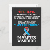 糖尿病戦士 1型糖尿病 T1D インシュリン ポストカード (正面/裏面)