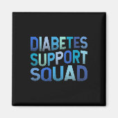 糖尿病支援スクワッドT1dタイプ1型糖尿病戦士 マグネット (正面)