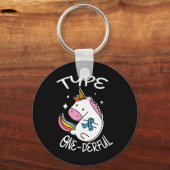 糖尿病糖尿病Aw用の一皮切りユニコーン キーホルダー (正面)