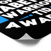 糖尿病誇りを持った戦士T1D認識度型のパパ ポスター (角)