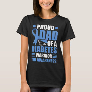 糖尿病誇りを持った戦士T1d認識度型のパパ Tシャツ