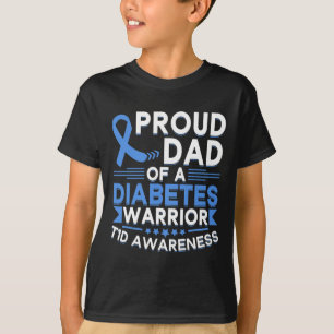糖尿病誇りを持った戦士T1d認識度型のパパ Tシャツ
