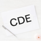 糖尿病認定教育者 楕円形シール (封筒)