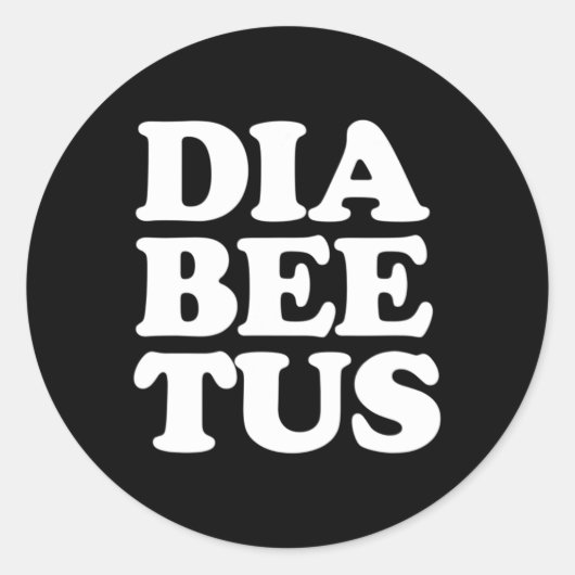 糖尿病認識度おもしろい糖尿病患者 ラウンドシール (正面)