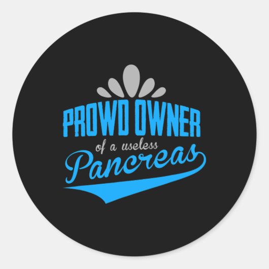 糖尿病認識度タイプ1 2 – 糖尿病T1D T2D 3 ラウンドシール (正面)