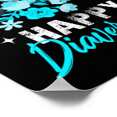 糖尿病認識度ハッピーデイアベルサリーUnicornかわいいT ポスター (角)