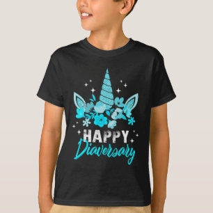 糖尿病認識度ハッピーデイアベルサリーUnicornかわいいT Tシャツ