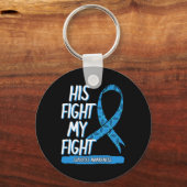 糖尿病認識度ブルーファイトリボンDM糖尿病G キーホルダー (正面)