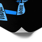 糖尿病認識度リボンおよび蝶タイプ1 D ポスター (角)