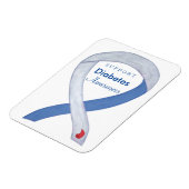 糖尿病認識度リボンアートカスタム冷蔵庫用マグネット マグネット (左側)