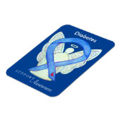 糖尿病認識度リボンエンジェルアート冷蔵庫用マグネット マグネット (左側)