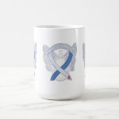 糖尿病認識度リボンIDDMエンジェルアートマグ コーヒーマグカップ (中央)