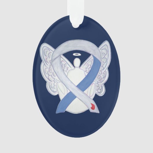 糖尿病認識度リボンIDDMエンジェルオーナメント オーナメント (正面)