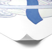 糖尿病認識度リボンIDDMエンジェルポスタープリント ポスター (角)