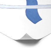 糖尿病認識度リボンIDDMカスタムプリント ポスター (角)