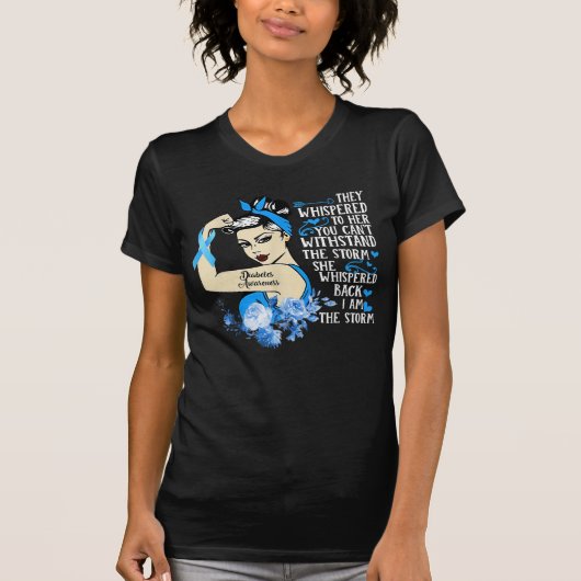 糖尿病認識度月のギフト強力な戦士 Tシャツ (正面)