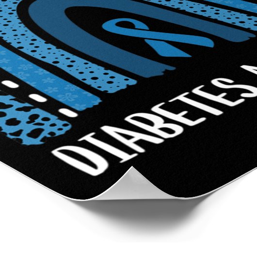 糖尿病認識度月レトロレインボーT1 T2 1 ポスター (角)