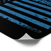 糖尿病認識度月ヴィンテージ米国国旗T1 ポスター (角)