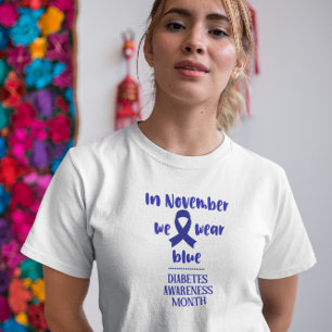 糖尿病認識度月白人女性Tシャツ Tシャツ