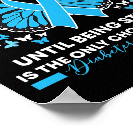 糖尿病認識度月私たちがどれほど強いか分からない ポスター (角)